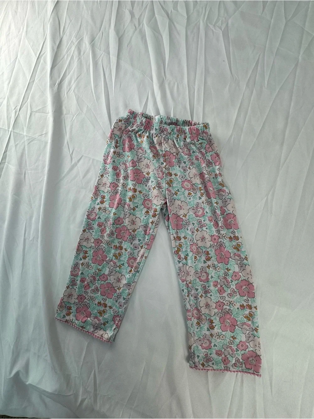 Girls Pink & Mint Floral Short-Sleeve Pajama Set - Picture 5 of 7